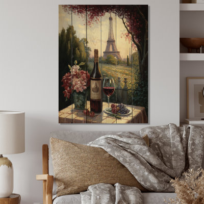 Savouring Red Wine By The Paris Eiffel Tower I " Savouring Red Wine By The Paris Eiffel Tower I "