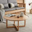 Burlywood Solid Wood Round Coffee Table