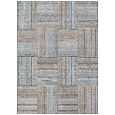 Machine Washable Indoor/Outdoor Jeffery ACN2285 Geometric Rug