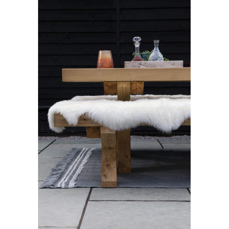 Fredrikstad Solid Colour Sheepskin Area Rug, Novelty 70 x 175cm