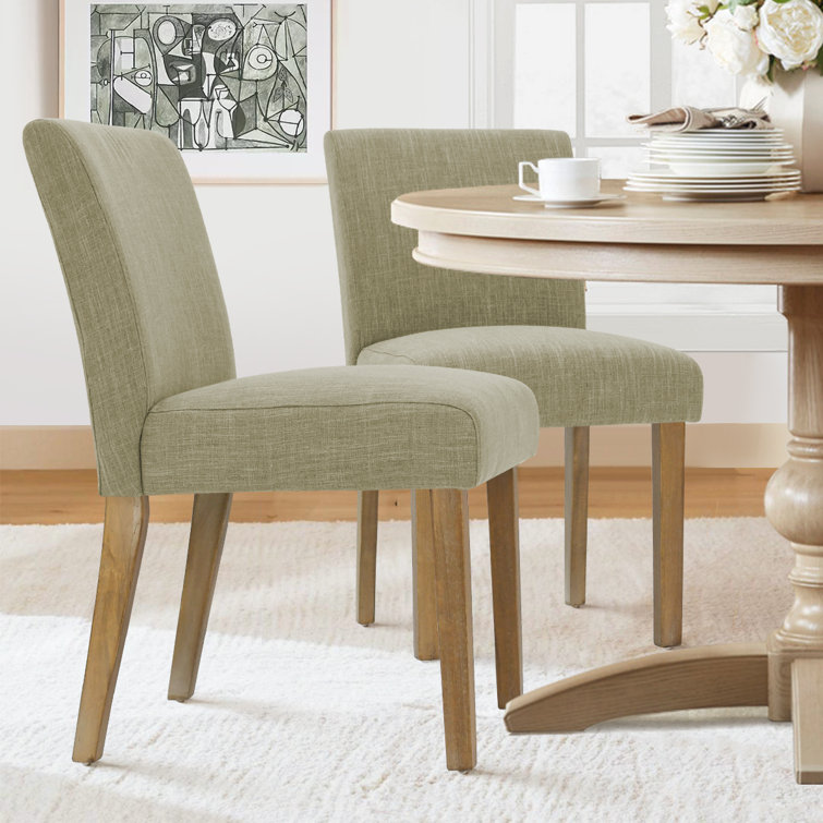 Alesana Linen Parsons Chair - Gray 