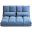 Canapé-lit pliant réglable et 2 coussins, L 40,25 po, bleu, avec rangement compact