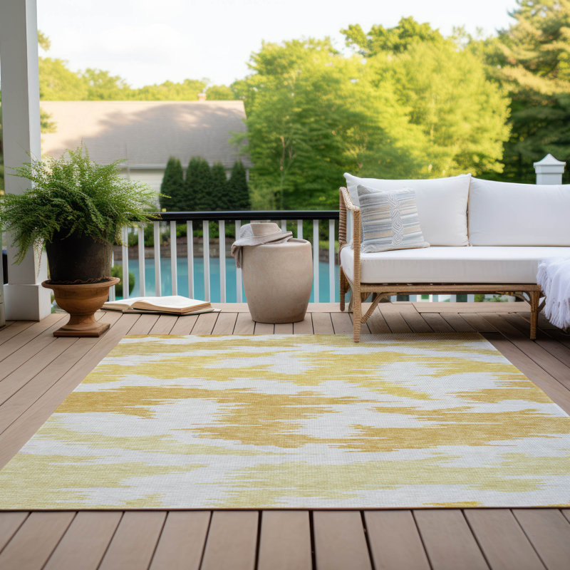 Tapis d'entrée / extérieur antidérapant Ceajay, Rectangle 8' x 10'