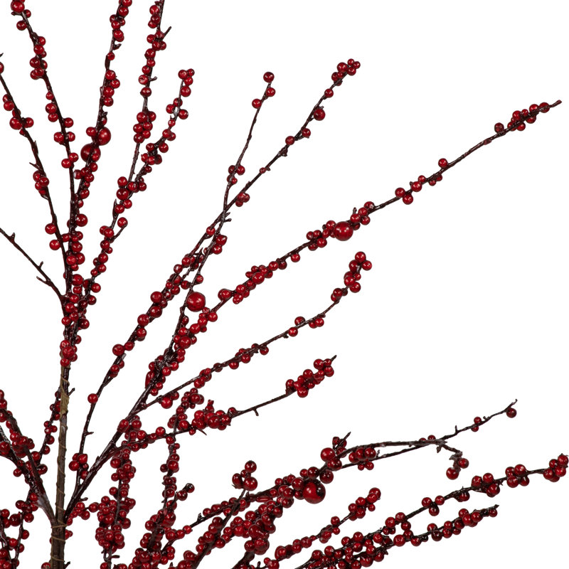 50" Artificial Red Berry Twig Christmas Tree with Square Stand