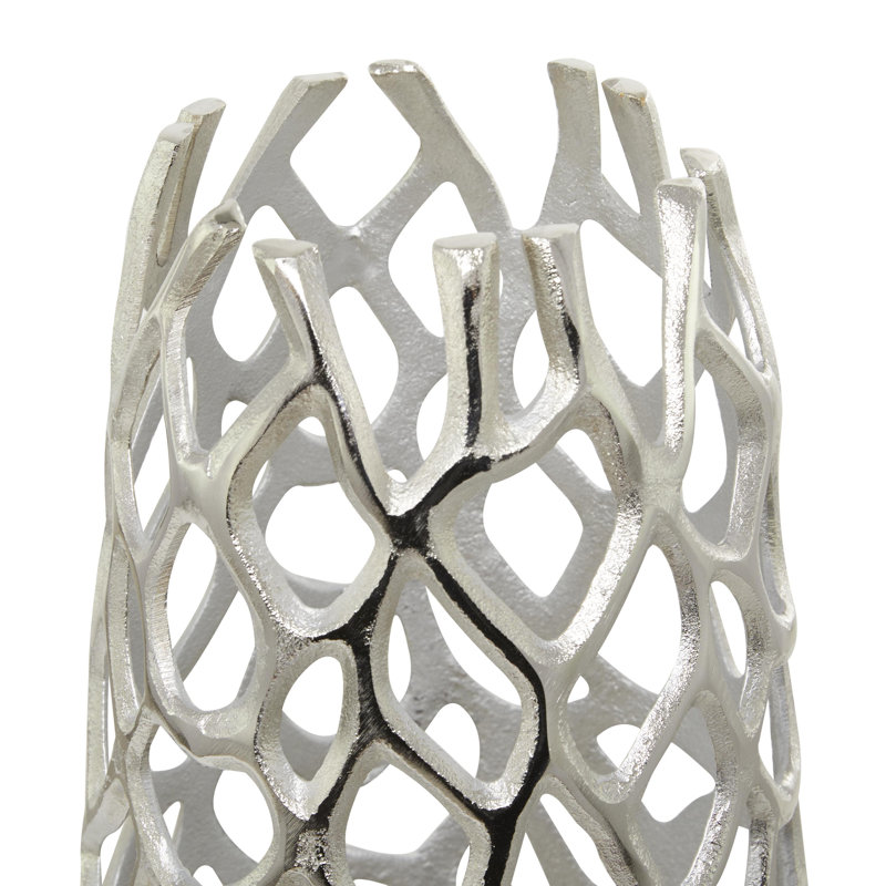 Vase Bodo, Argent, H 40 po x l 10 po x P 10 po