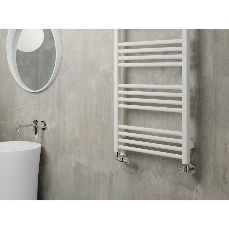 Fiona Heated Towel Rail, 90cm H  x 50cm W x 7.2cm D, White
