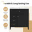 Meuble-lavabo simple autoportant de 30 po avec lavabo en céramique, portes à fermeture douce, 3 tiroirs, tablette intérieure réglable, assemblage facile-2021040166