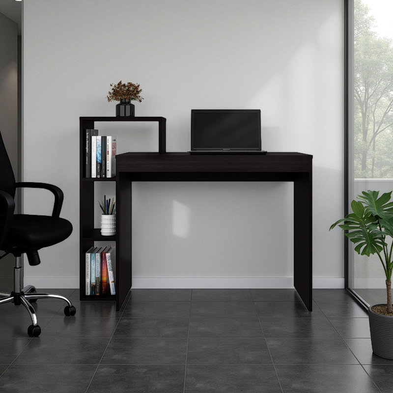 Wenge Open Storage Computer Desk