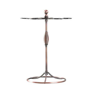Antiqued Bronze Freestanding Wine Glass Holder - Countertop Stemware Drying Rack with 6 Hooks, Artistic Tabletop Glass Display Hanger for Home & Bar S by TIFONE