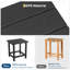 Table d'appoint carrée en PEHD pour l'extérieur, table de bout de patio résistante aux intempéries pour porche, plage, chaise Adirondack, facile à assembler, noir-129600511