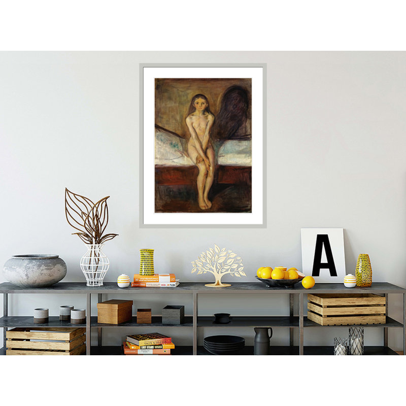 Puberty by Edvard Munch -Framed Giclee Print, 41.5" H x 32.03" W