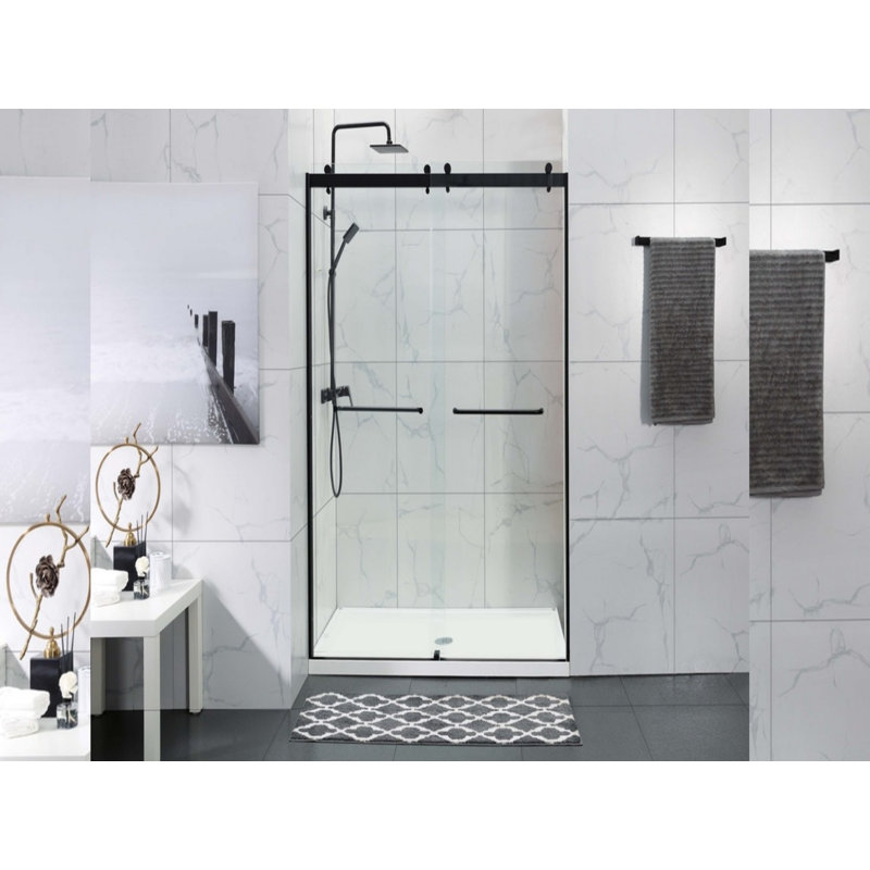 Porte de douche coulissante simple sans cadre l 60 po x h 76 po