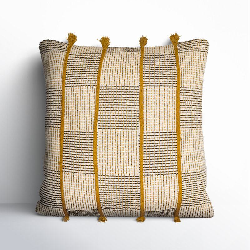 Jone Embroidered Cotton Throw Pillow, Down, 20" x 20"
