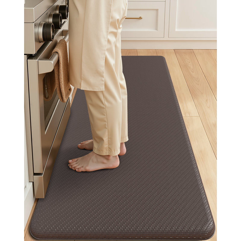 Anti-Fatigue Non-Skid Kitchen Mat, Runner 1'8" x 3'11", Brown