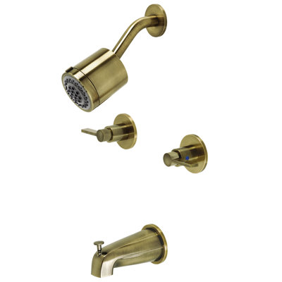 Robinet de baignoire et douche à double poignée Kingston Brass NuvoFusion