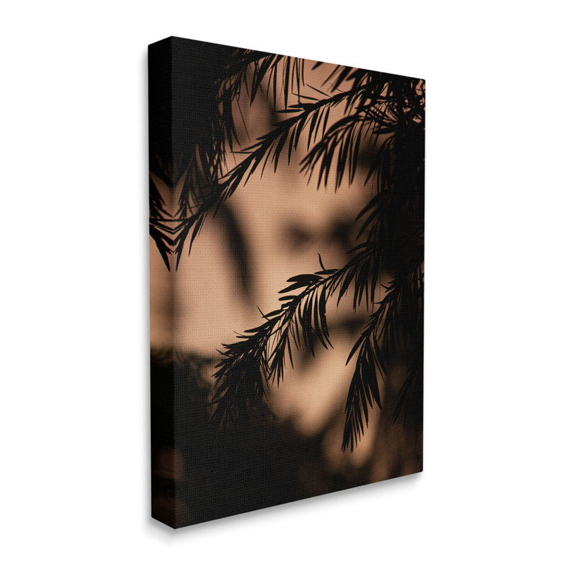 «Night Silhouette Tree Leaves», estampe numérique par Lil 'Rue, H 30 po x l 24 po x P 1,5 po, Estampe numérique Farmhouse