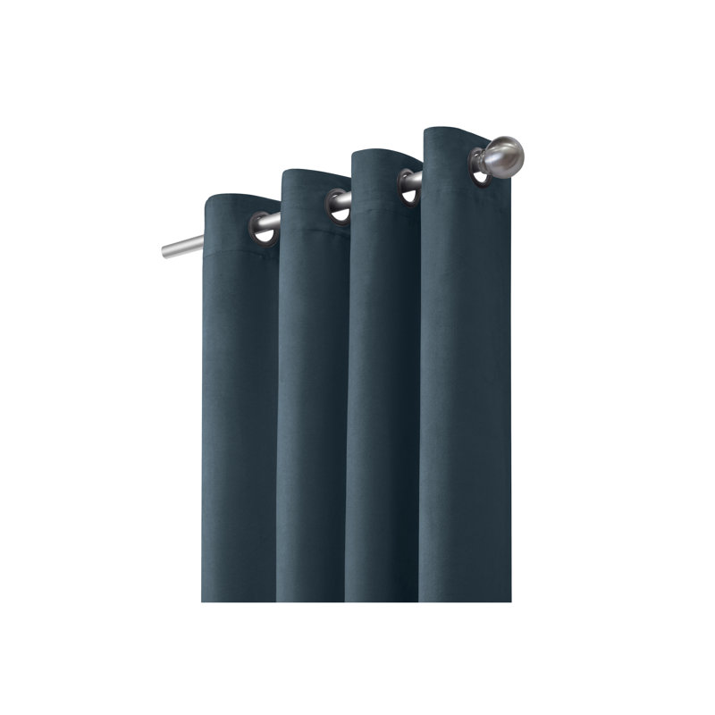 Panneau de rideau occultant Bentleyville Polyester Max, L 54 po x L 63 po, Bleu marine