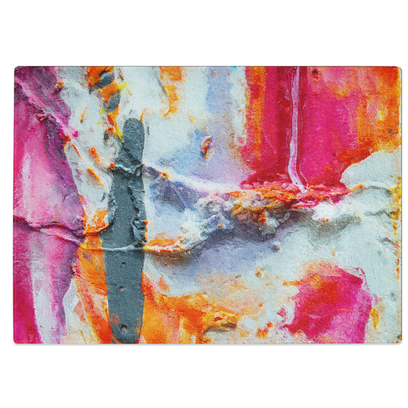 Tempered Glass Art Painting Vol.469 Chopping Board, 28.5 cm W x 20 cm L