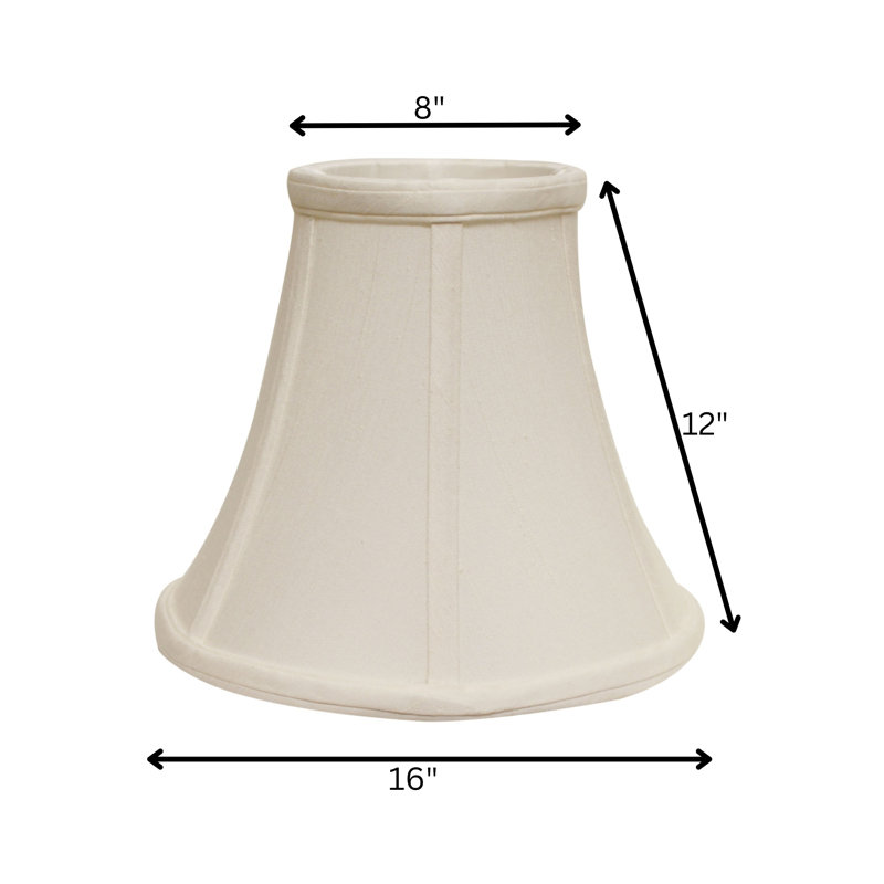 Abat-jour en tissu Slant Bell Softback, Blanc, H 12 po x l 16 po x P 16 po