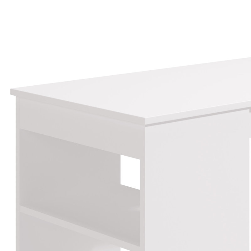 Renick Rectangular 50cm L x 120cm W Dining Table, White