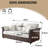 78Inch Sofa With  4 Accent Pillows,Large 2-Seater, Raindrop Fleece Upholstery, Pu Base, Easy Assembly, Ergonomic Armrests, Pillows Included, Ideal For Home, Apartments, Hotels, Beige & Dark Brown