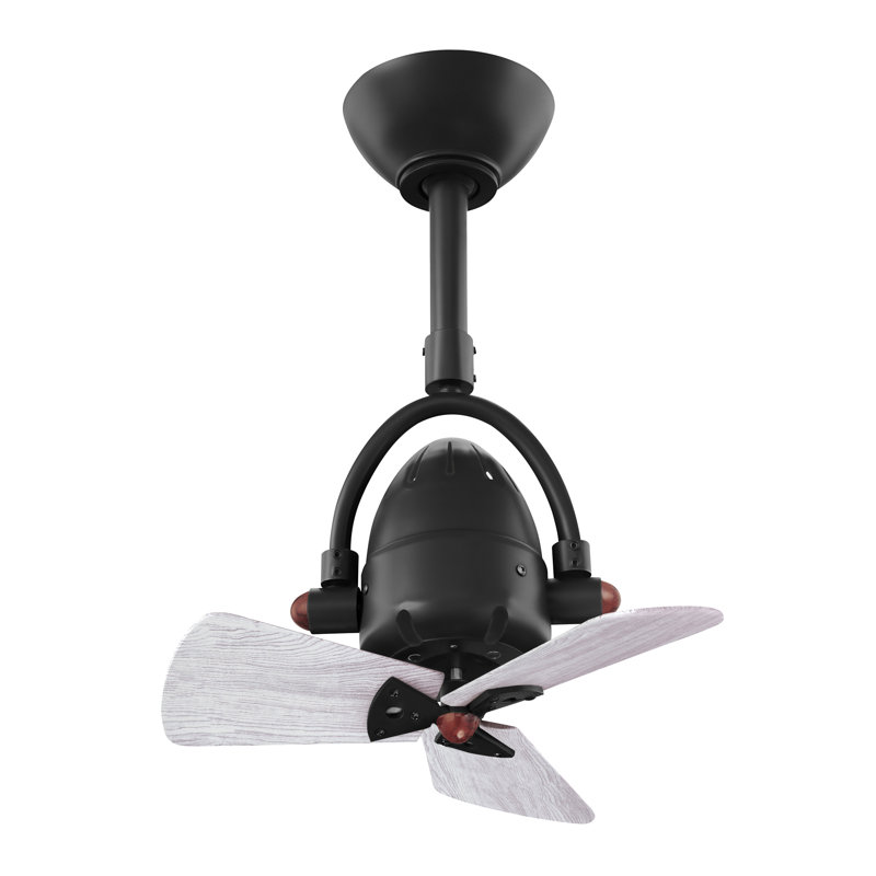 Downrod Ceiling Fan, Barn Wood Tone, Matte Black