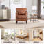 Chaise d'appoint avec accoudoir à garniture cloutée-589084762