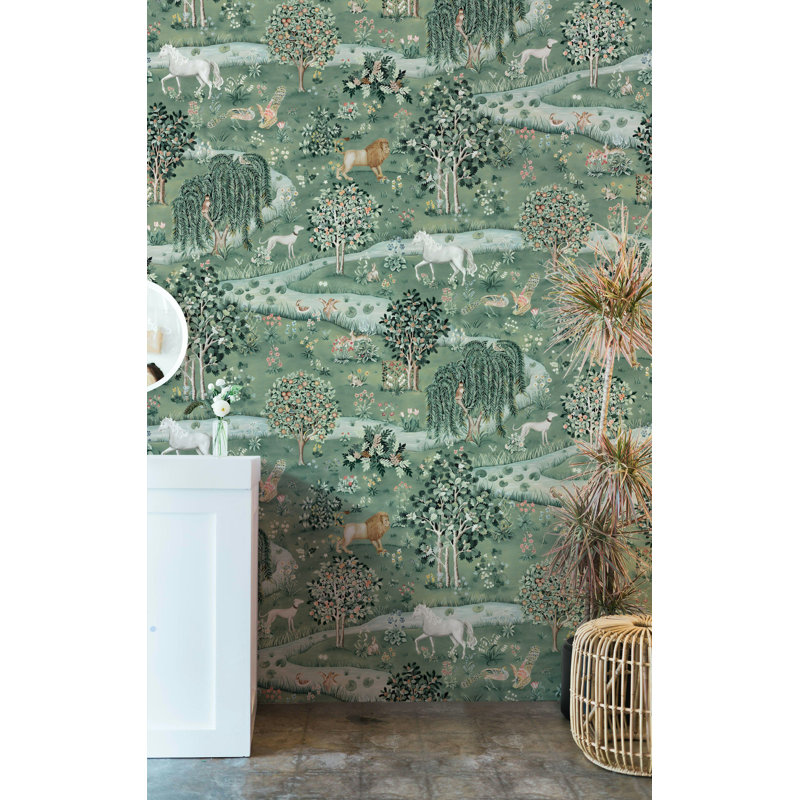 Willow & Owl by William Morris Inspired Wallpaper  Enchanted Forest Wall Mural Peel and Stick Roll