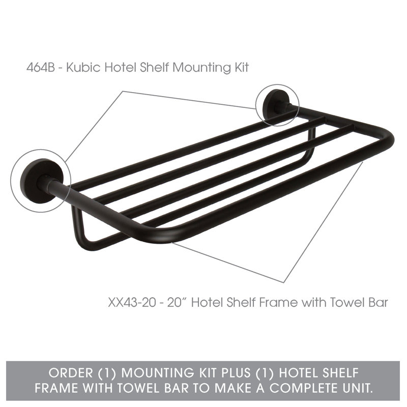 20" Hotel Shelf Frame with Towel Bar