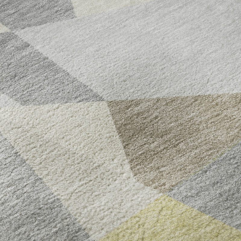 Premium Machine Washable Slesnick AMF1666 Geometric Rug, Runner 2'3" x 7'6"