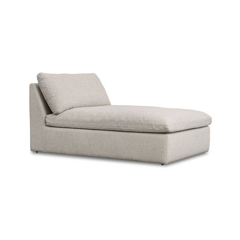 Miles Outdoor Chaise Lounge, Light Gray