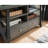 60 - 69 Inch Tv Tall Stand, 2 Drawers & Shelf , Grey Black Finish Drawer Tier And Black, Construct Stand