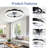  Cissline 20" Modern Black Flush Mount Ceiling Fan with Adjustable Led Light for Bedrooms & Small Spaces-377018253