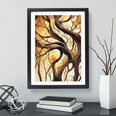 Abstract Autumn Tree No.3 - Framed Print