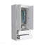 Armoire 2 tiroirs, porte double, tringle de suspension - blanc-1508913982