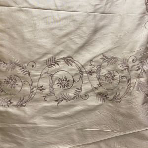 Lascala Fabric | Floral Swirl Embroidered Silk Fabric | Drapery & Curtain Fabric-Tagged