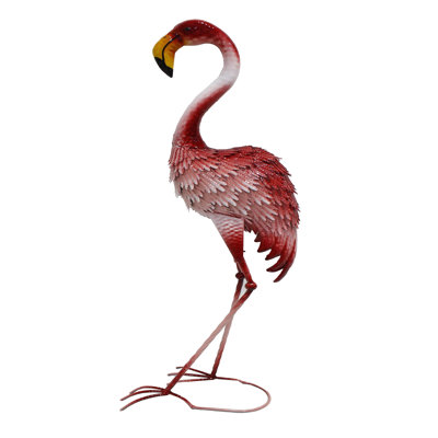 Statue de jardin extérieur flamant rose