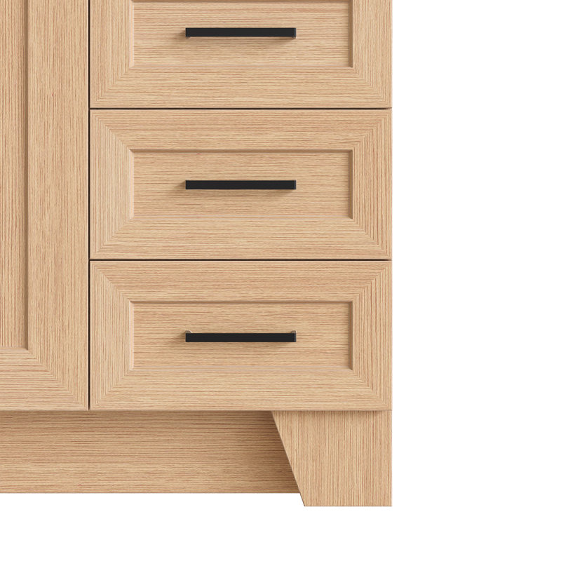 42" Single Bathroom Vanity Base Only, Natural Oak