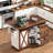 55.5'' Farmhouse Kitchen Island With Drop Leaf, Storage, Power Outlet & Wheels - Ideal For Home, Kitchen & Dining Room?-114193330