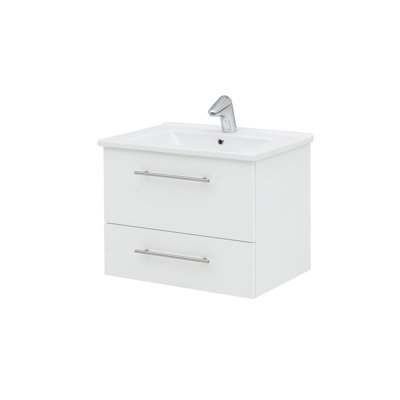 Basic 65 cm Wide Wall-Mounted Single Washbasin