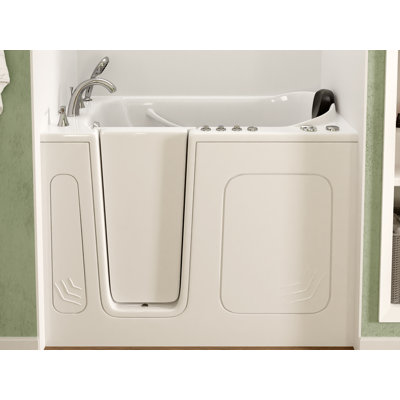 Therapeutic Tubs 30 in. x 54 in. Left Drain Quick Fill Walk-In Whirlpool and Air Tub with Powered Fast Drain in White