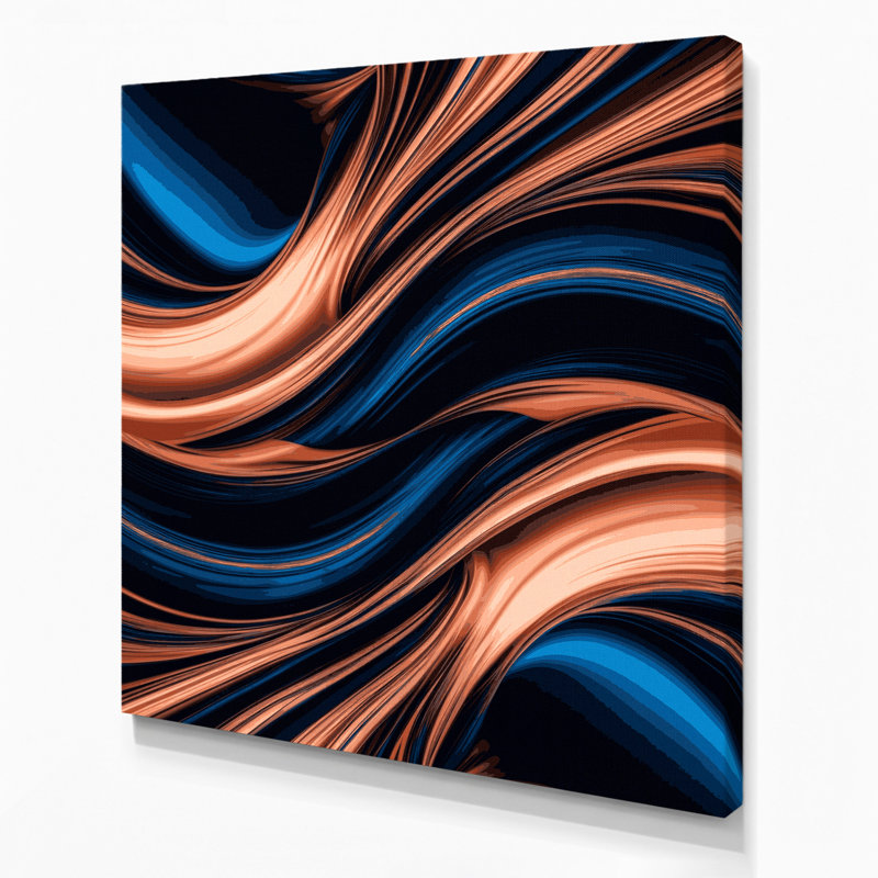 Digital Abstraction 66 Gray Canvas Wall Art, 12" H x 12" W