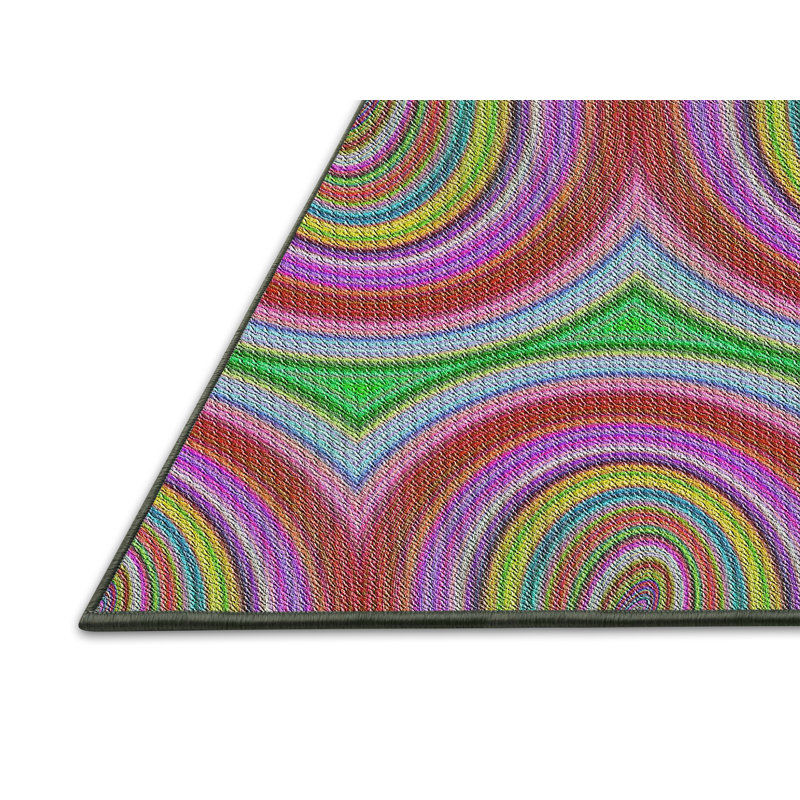 Tapis rose motif/rouge/vert, Rectangle 2 pi x 4 pi