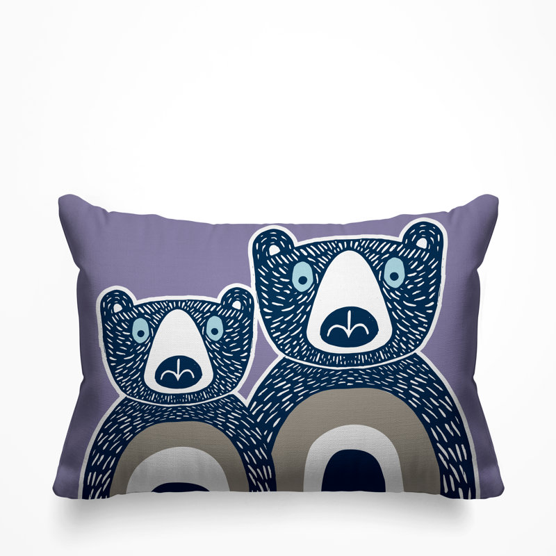 Coussin Berny, 14 po x 20 po, Iris, Rectangle