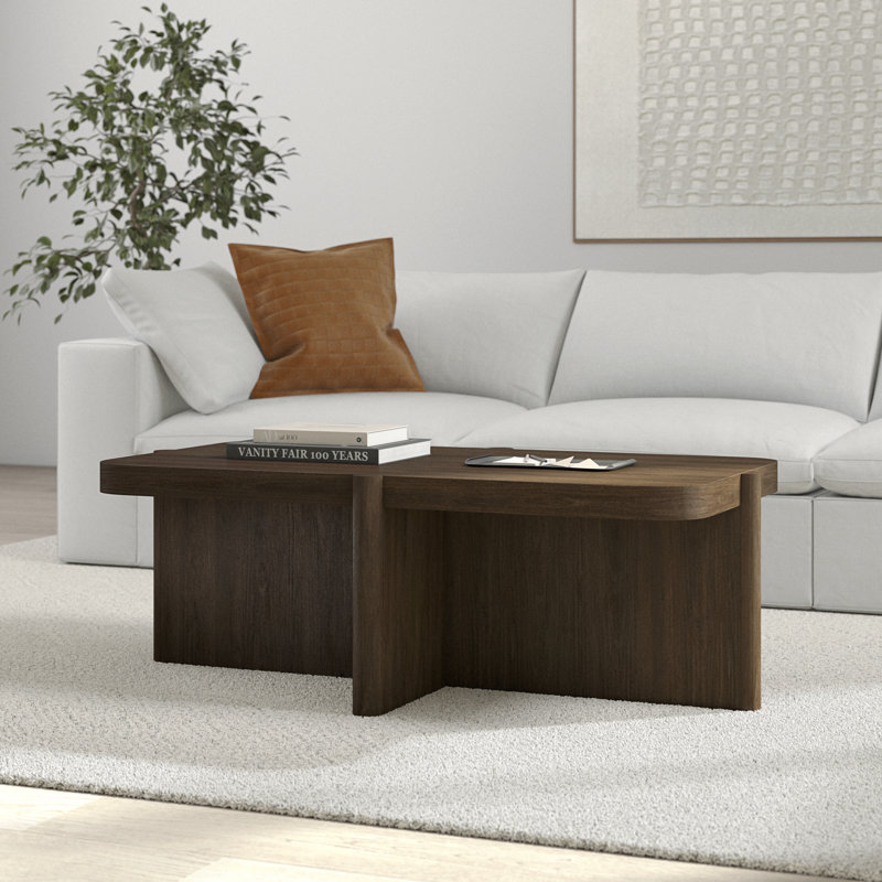 Table basse rectangulaire en chêne brun de 45 po de largeur Laguna, Brun