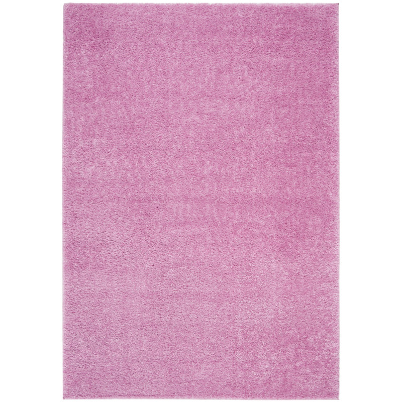 Brittney Performance solid color shag rug, Rectangle 2 pi x 3 pi, Pink