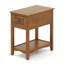 Table de bout contemporaine avec tiroir et tablette ouverte