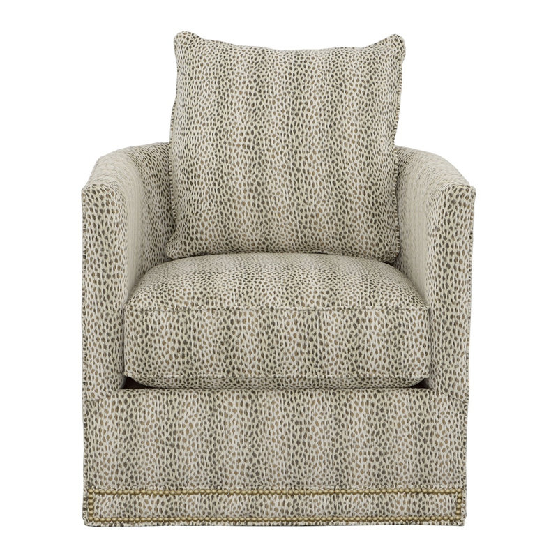 Christine Swivel Armchair, Small Aged Bronze, 3152 Putty