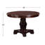 Élégante table de salle à manger à piédestal brun foncé - Donnez à votre pièce un éclat traditionnel et une base majestueuse