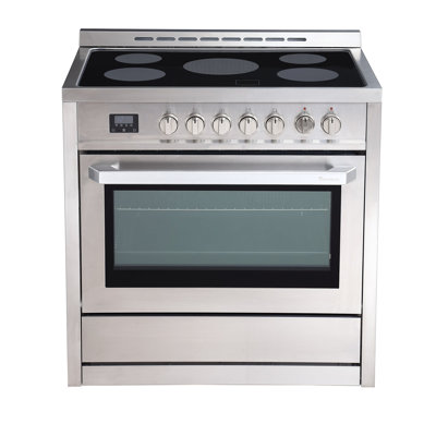 Cuisinière électrique 36 pouces avec minuterie PerfectCook en acier inoxydable